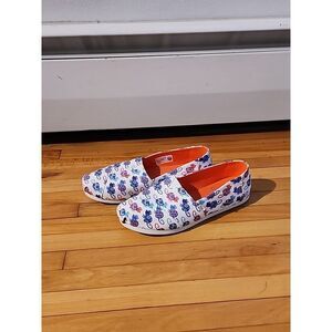 TOMS Slip On Shoes Mouse Print Canvas Comfort Casual Colorful Fun Design 8